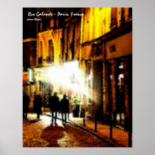 Poster Rue Galande, Paris France