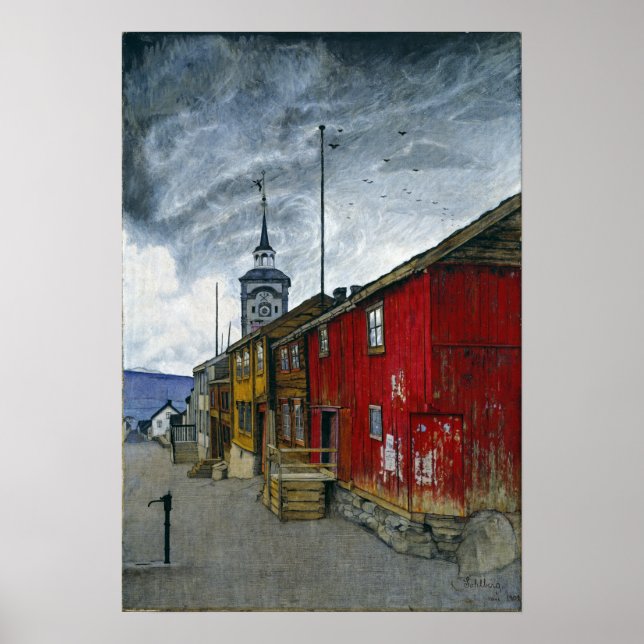 Poster Rue Harald Sohlberg à Røros (Devant)