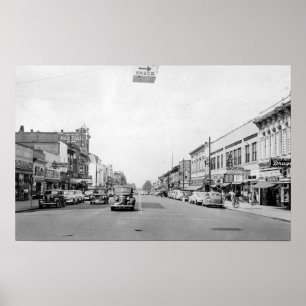 Poster Rue principale dans Walla Walla, photographie de