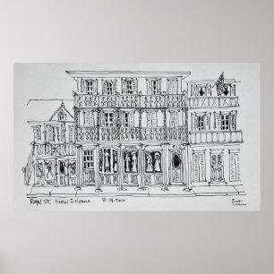 Poster Rue Royale, Quartier français La Nouvelle-Orléan