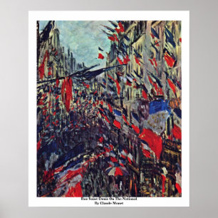 Poster Rue Saint-Denis Sur La Nationale Par Claude Monet