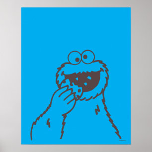 Poster Rue Sésame   Cookies Monster Bright