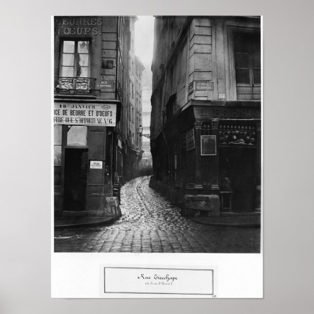 Poster Rue Tirechape, de la rue St. Honore, Paris (Devant)