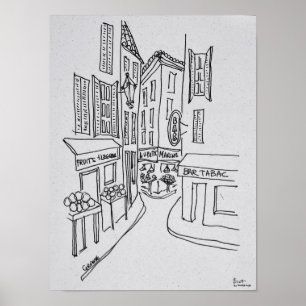 Poster Rues étroites de Vieux Nice Nice, France