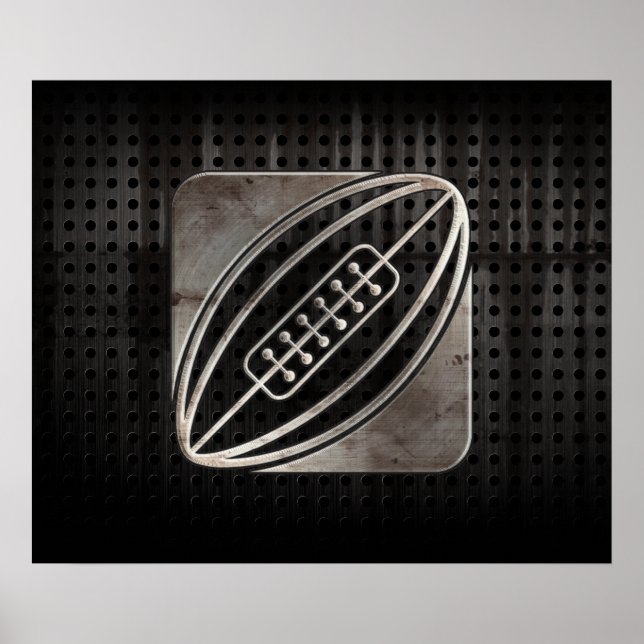 Poster Rugby ; noir Cool (Devant)