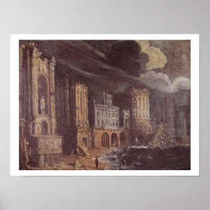 Poster Ruines avec la légende de St Augustine (l'huile