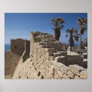 Poster ruines de Césarée du port construit par Hérode le 