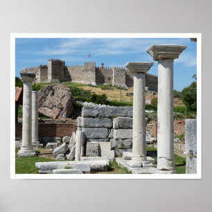 Poster Ruines de la basilique Saint-Jean, château d'Ayasu