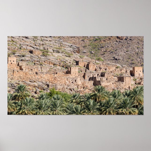 Poster Ruines de Riwaygh as-Safil - Sultanat d'Oman (Devant)