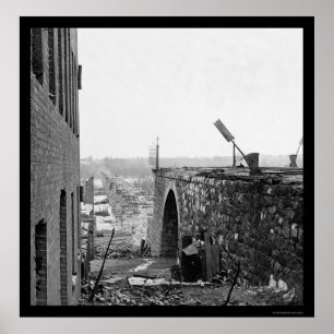 Poster Ruines du pont 1865 de Richmond et de Pétersbourg