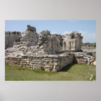 Poster Ruines mayas, Tulum, Mexique
