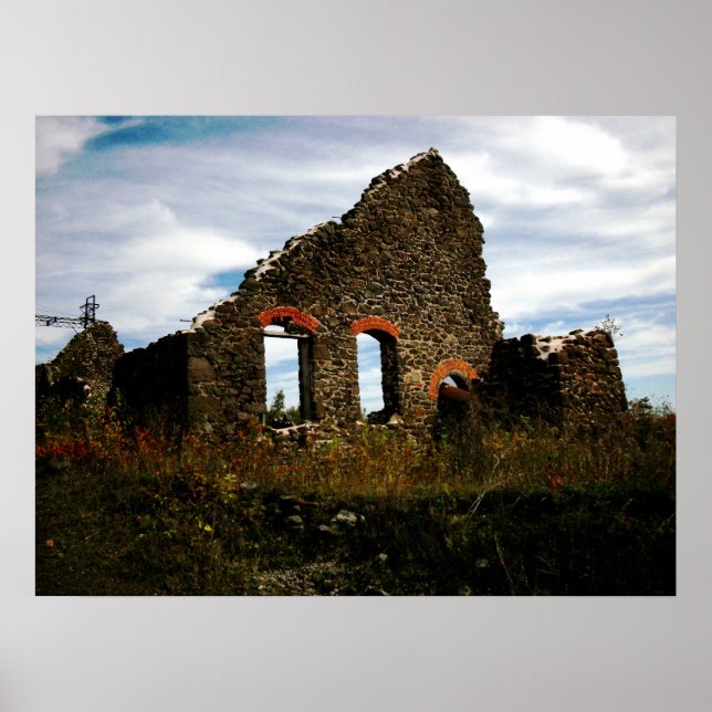 Poster Ruines minières Hancock Michigan Photo (Devant)