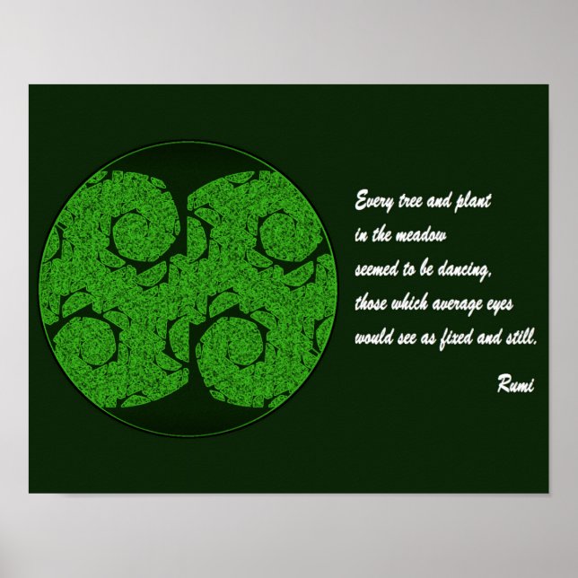 Poster Rumi Citation Art. arbre Mandala Inspiratio (Devant)