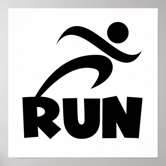 Poster RUN noir (Devant)
