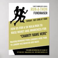 Runner Silhouette, Carity Run-Walk-a-Thon Event
