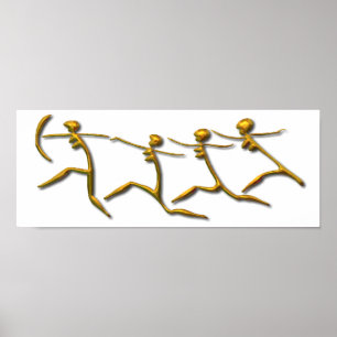 Poster Running Femmes or