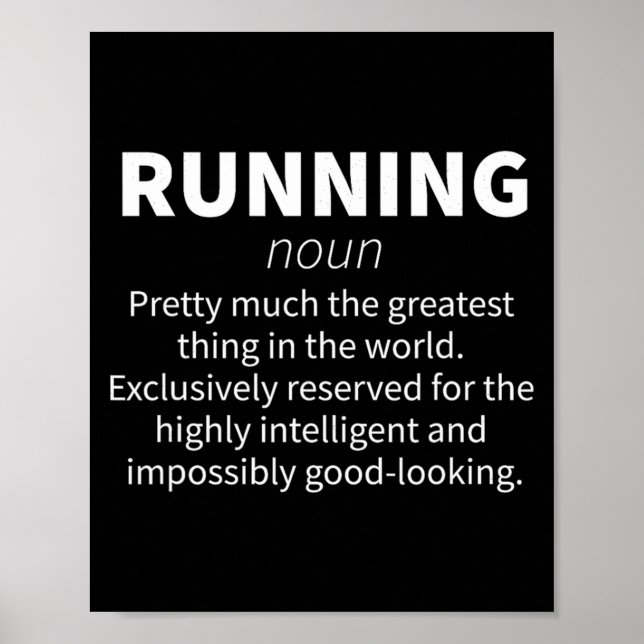 Poster Running Funny Definition Funny 5k Marathon Runner  (Devant)