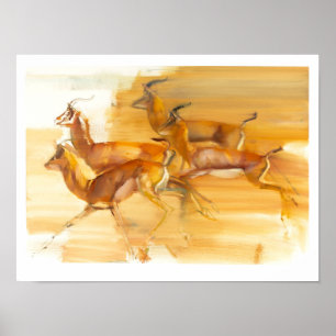 Poster Running Gazelles 2010