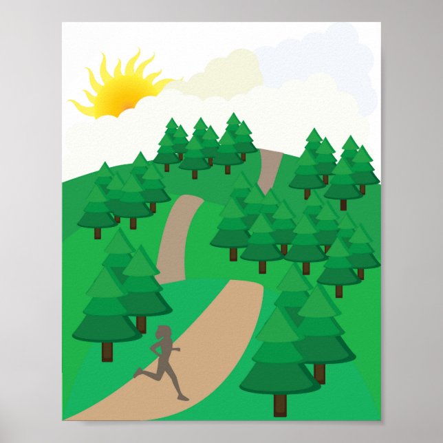 Poster Running Outdoors (Devant)