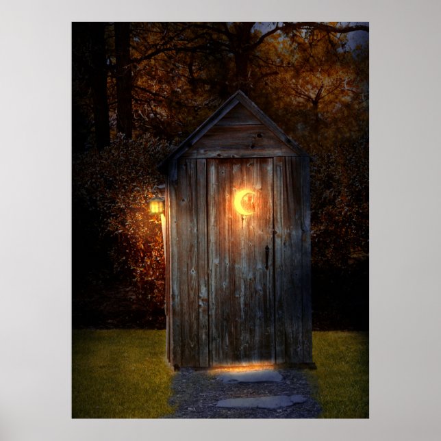 Poster Rural - Outhouse - do the necessary (Devant)