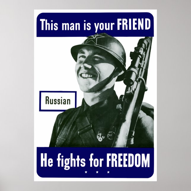 Poster Russe — Cet Homme Est Ton Ami (Devant)