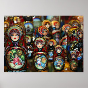 Poster russe des poupées