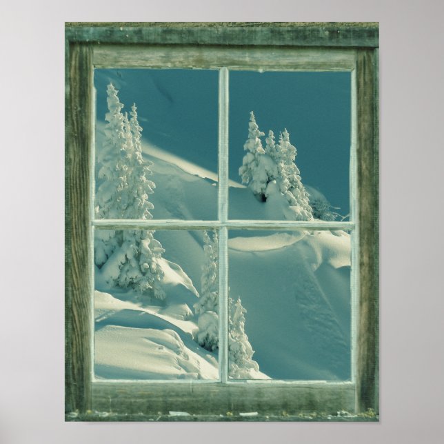 Poster Russe Winter Window Wonderland (Devant)