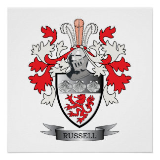 Poster Russell Coat of Arms