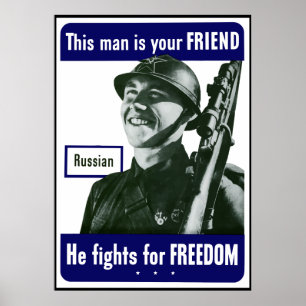 Poster Russian -- This Man Is Your Friend -- Border