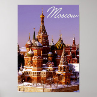 Poster Russie capitale Moscou Kremlin
