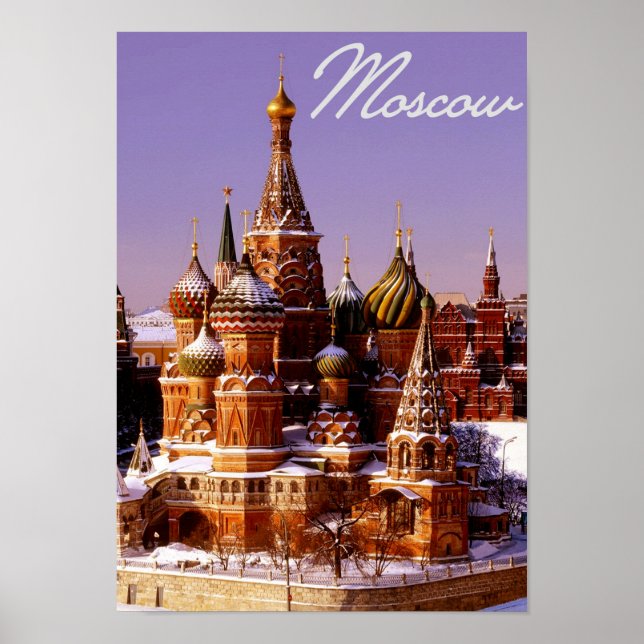 Poster Russie capitale Moscou Kremlin (Devant)