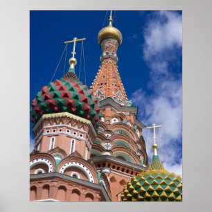 Poster Russie, Moscou, place Rouge. St. Basile 5
