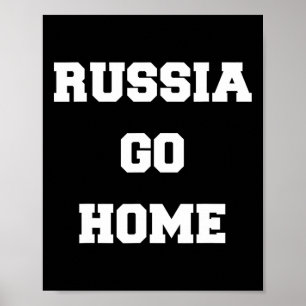 Poster Russie rentre chez toi Je suis avec l'Ukraine Amou