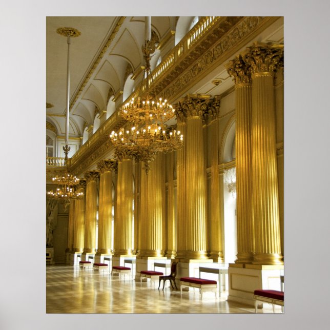 Poster Russie, Saint-Pétersbourg, Palais d'Hiver, Le (Devant)