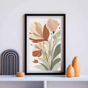 Poster Rust Bloom Serenity IV – Botanique Contemporaine 