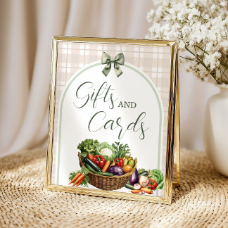 Poster Rustic Green Gifts and Cards Sign Locally Grown