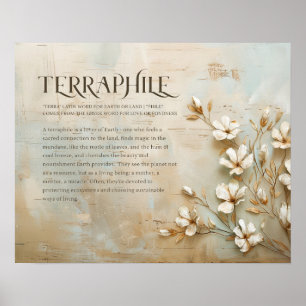 Poster Rustic Nature Earth Wall Art, Terraphile 20"x16"