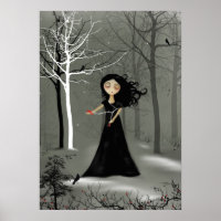 Poster Rustique Goth Melancholy Girl