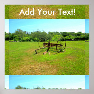 Poster Rusty Old Farm Equipment