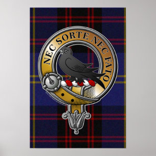 Poster Rutherford Tartan & Badge