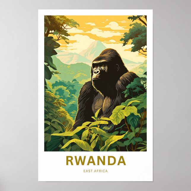 Poster Rwanda Afrique de l'Est Imprimer (Devant)