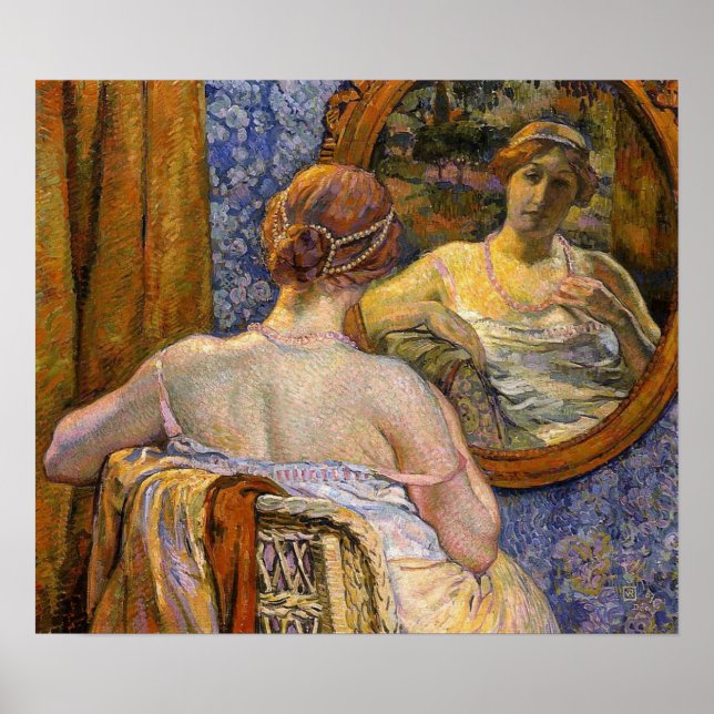 Poster Rysselberghe - Femme À Un Miroir 1907 (Devant)