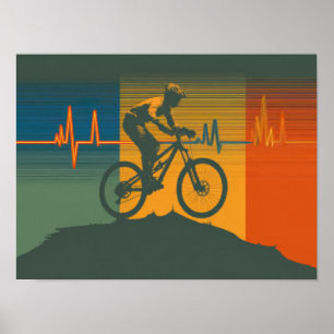 Poster Rythme Cardiaque Rétro de VTTiste