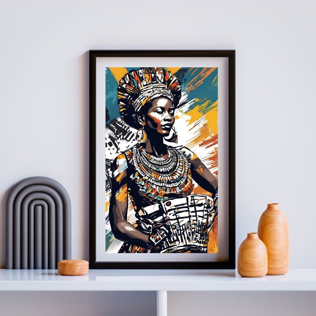 Poster Rythme de son âme - Reine tribale du tambour I (Créateur téléchargé)