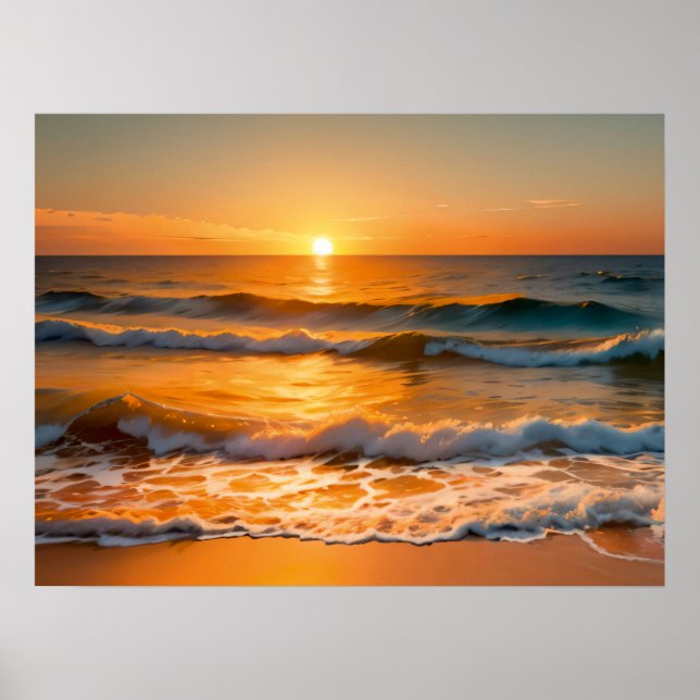 Poster Rythmes du coucher du soleil : Ballet de plage (Devant)