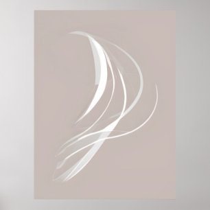 Poster "Rythmes tranquilles" White Lines Art Abstrait