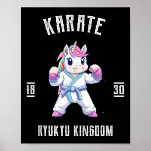 Poster Ryukyu Karate Unicorn - Karateka Japon