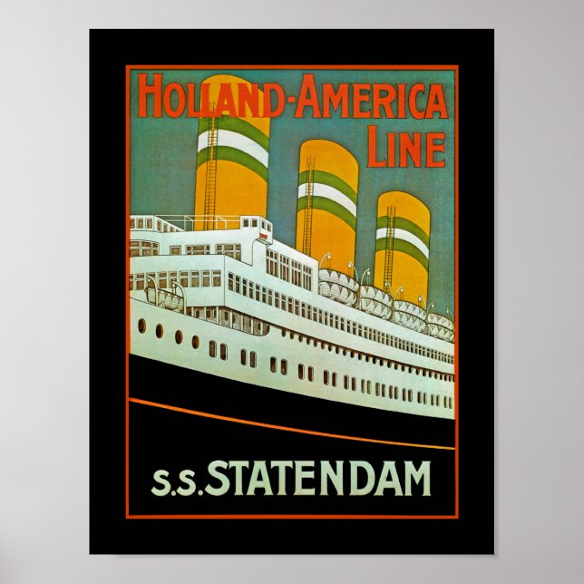 Poster s.s. Statendam (Devant)