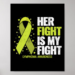Poster Sa lutte est ma lutte Cancer du sang Lymphome Sens