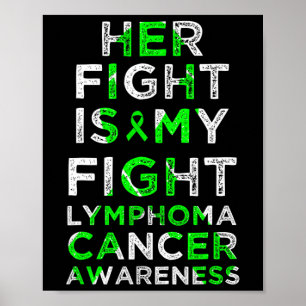 Poster Sa lutte est ma lutte Lymphome Cancer du sang Sens